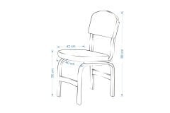 Ege Naturel Ayak Ahşap Sigma Sandalye