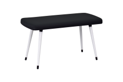 Dino Ahşap Ayak Siyah Deri Mutfak Masası Bankı