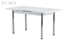 Ece Metal Nikel Ayak Yemek Masası - 80x120 cm (80x150 cm)