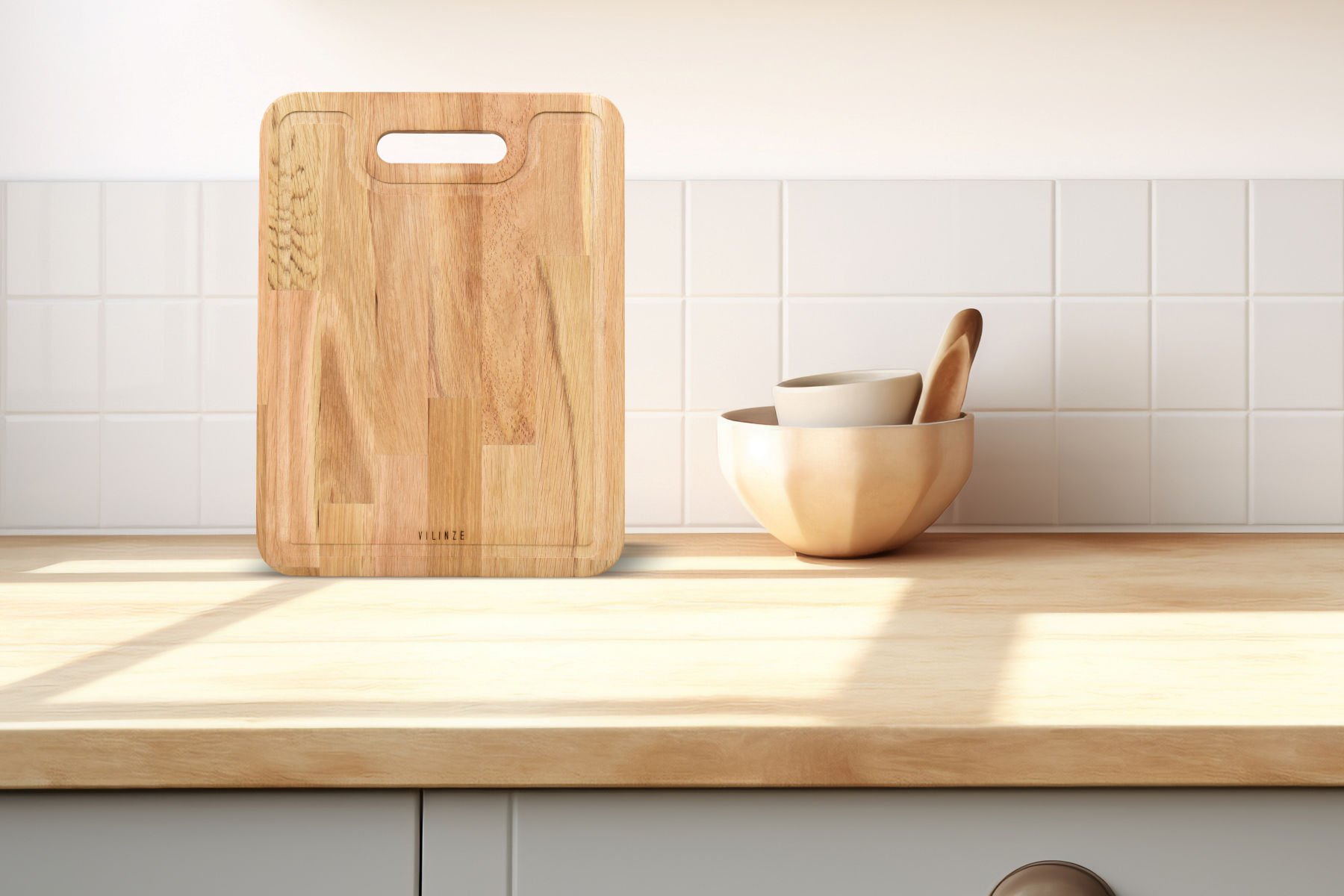 Doğal Meşe Dikey Sunum - Kesme Tahtası