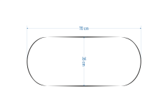 Hasır Jüt Ip Runner / Supla / Amerikan Servis - 35x70 Cm