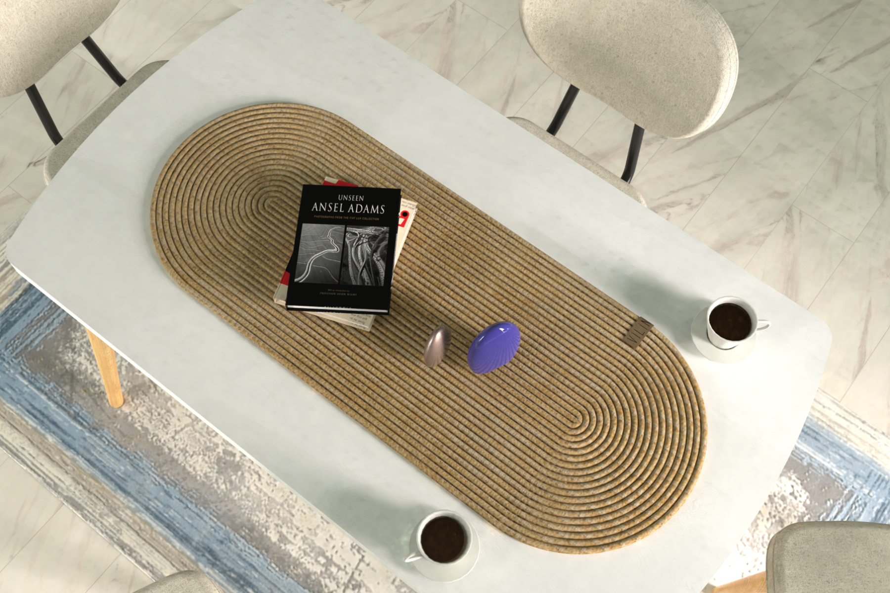 Hasır Jüt Ip Runner / Supla / Amerikan Servis - 35x100 Cm