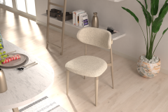 Venüs Ahşap-Metal Siyah Ayak Teddy Sandalye