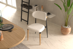 Venüs Ahşap-Metal Siyah Ayak Teddy Sandalye