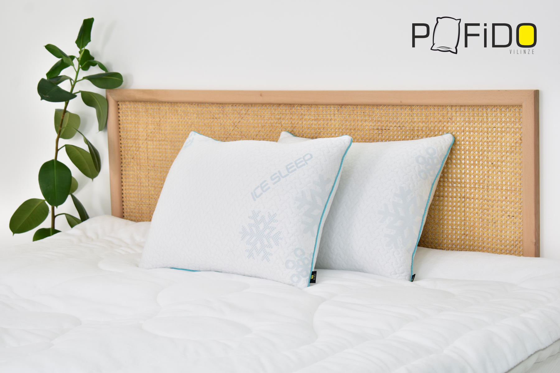 Pofido Ice Sleep Yastık Fermuarlı Yıkanabilir Yoğun Dolgulu 1000 Gr - 50x70 cm (2 Adet)