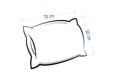 Pofido Klimalı Yastık Fermuarlı Yıkanabilir Yoğun Dolgulu 1000 Gr - 50x70 cm (2 Adet)