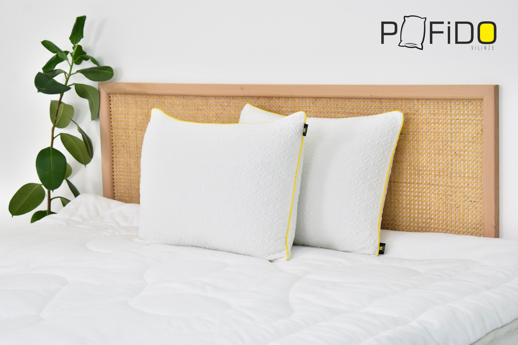 Pofido Klasik Yastık Fermuarlı Yıkanabilir Yoğun Dolgulu 1000 Gr - 50x70 cm (2 Adet)