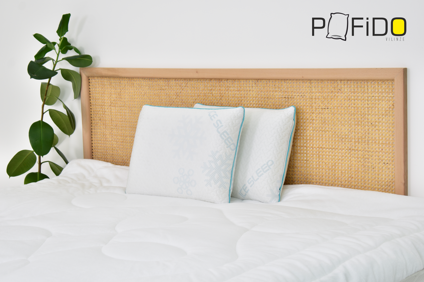 Pofido Ice Sleep Yastık Fermuarlı Yıkanabilir Visco Dolgulu 900 Gr - 40x60 cm (2 Adet)