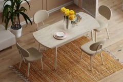 Akdeniz Sandalye Golf Mutfak Masası Takımı - 70x120 cm