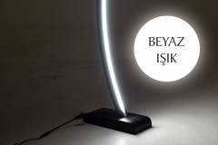 Jedi Siyah Ahşap LED Dekoratif Ayaklı Lambader