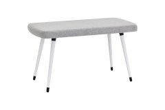 Dino Ahşap Ayak Açık Gri Teddy Mutfak Masası Bankı