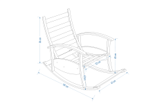 Dandini Naturel Ahşap Sallanan Koltuk Tv Sandalyesi