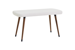 Dino Ahşap Ayak Beyaz Teddy Mutfak Masası Bankı