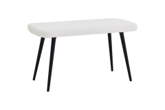 Dino Ahşap Ayak Beyaz Teddy Mutfak Masası Bankı