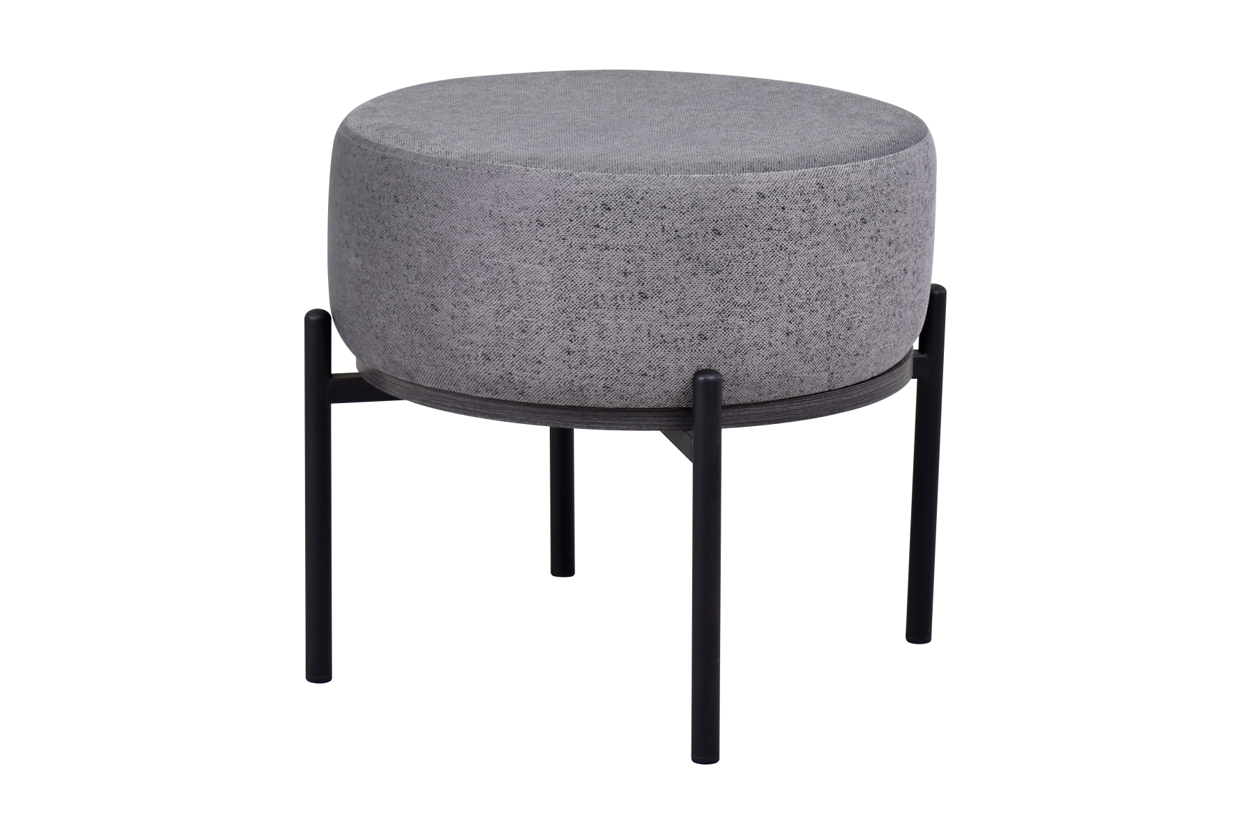 Otto Fonksiyonel Siyah Ayak Antrasit Sehpalı Yuvarlak Puf