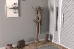 Vesti Ahşap Ayaklı Portmanto Elbise Askılığı