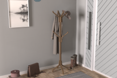 Vesti Ahşap Ayaklı Portmanto Elbise Askılığı