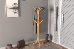 Vesti Ahşap Ayaklı Portmanto Elbise Askılığı