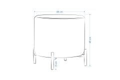 Çok Amaçlı Siyah Metal C Sehpa Puf Seti