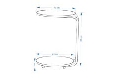 Çok Amaçlı Naturel Metal C Sehpa Puf Seti
