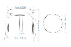 Eva-Pony Krem Puf Set