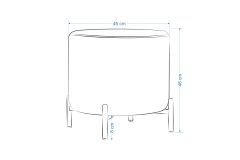 Çok Amaçlı Beyaz Metal C Sehpa Puf Seti