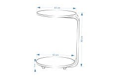 Çok Amaçlı Beyaz Metal C Sehpa Puf Seti