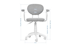 Vilinze Deniz Kollu Çalışma Koltuğu Tekerlekli Ofis Sandalyesi Beyaz - Deri Beyaz