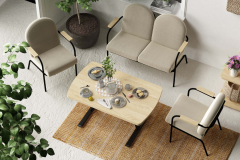 Vilinze Bey 211 Kayra Sehpalı Bahçe Balkon Takımı