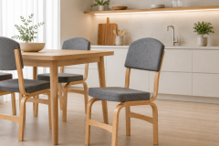 Vilinze Ege Naturel Ayak Ahşap Sigma Sandalye