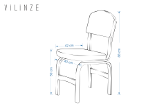 Vilinze Ege Naturel Ayak Ahşap Sigma Sandalye Sarı