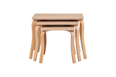 Vilinze Eva 3'lü Zigon Sehpa Naturel - Naturel