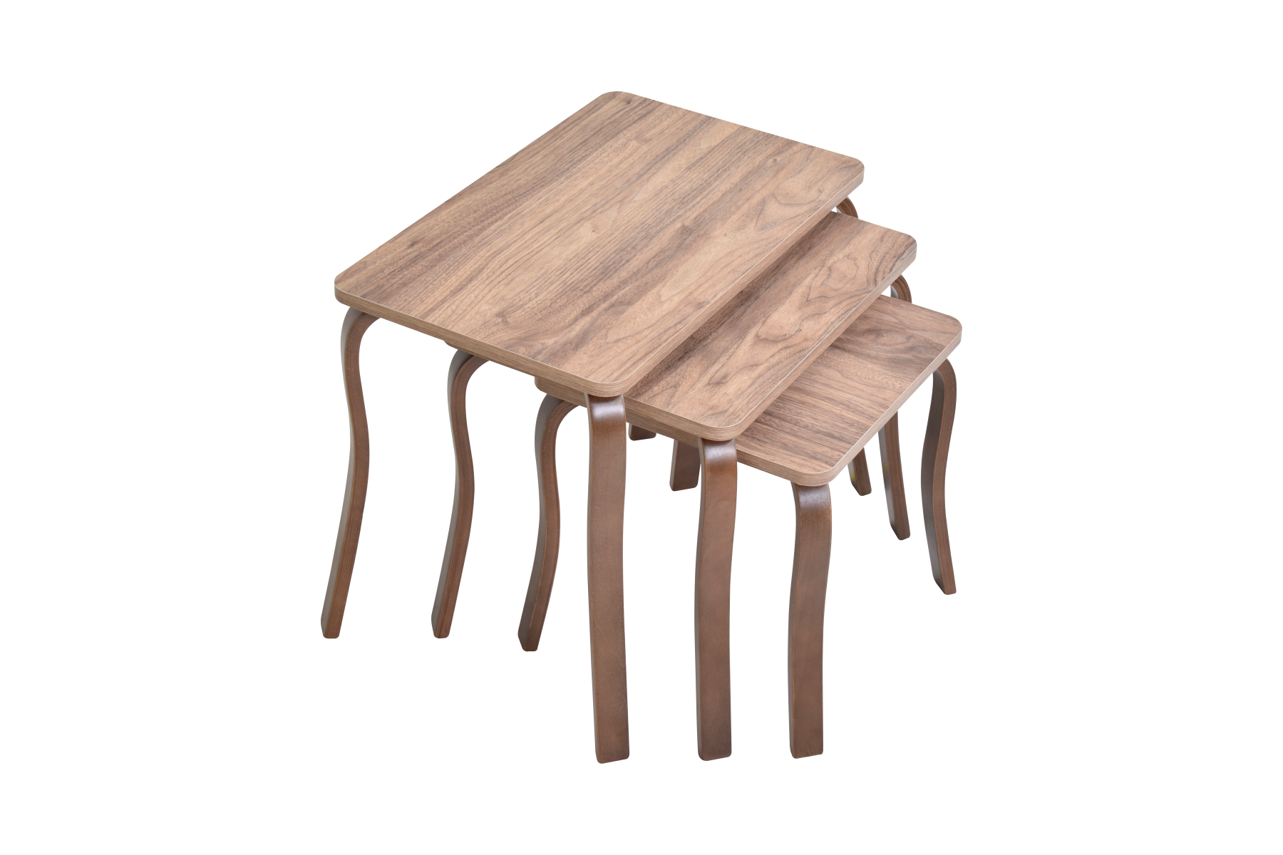 Vilinze Eva 3'lü Zigon Sehpa Kestane - Kestane