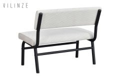 Peri Metal Siyah Ayak Sevilla Sırtlı Bank Beyaz