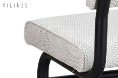 Peri Metal Siyah Ayak Sevilla Sırtlı Bank Beyaz