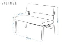 Peri Metal Siyah Ayak Sevilla Sırtlı Bank Beyaz