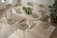 Vilinze Venüs Sandalye Afyon Mutfak Masası Takımı - 80x140 cm