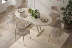 Venüs Sandalye Afyon Mutfak Masası Takımı - 80x140 cm