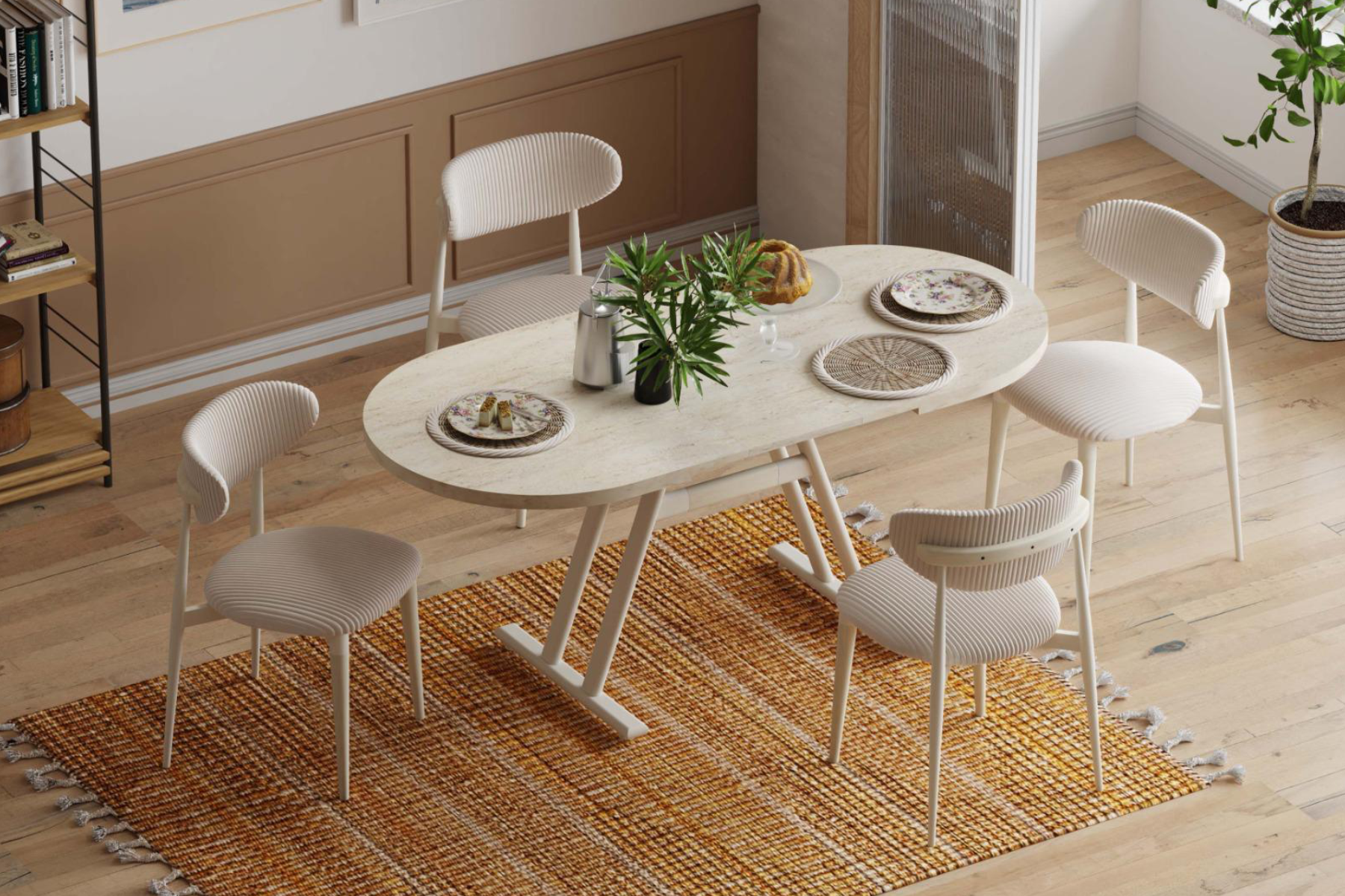 Venüs Sandalye Afyon Mutfak Masası Takımı - 80x140 cm