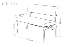 Peri Metal Nikel Ayak Sevilla Sırtlı Bank