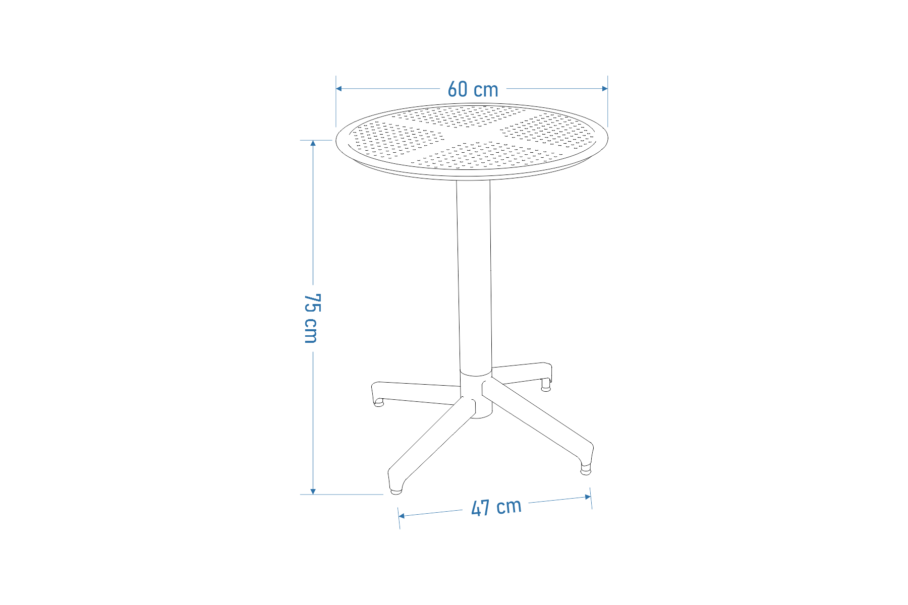 Tilia Plastik Bahçe Balkon Bistro Katlanır Masa 60*60 cm Bej