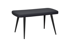 Dino Ahşap Ayak Siyah Deri Mutfak Masası Bankı