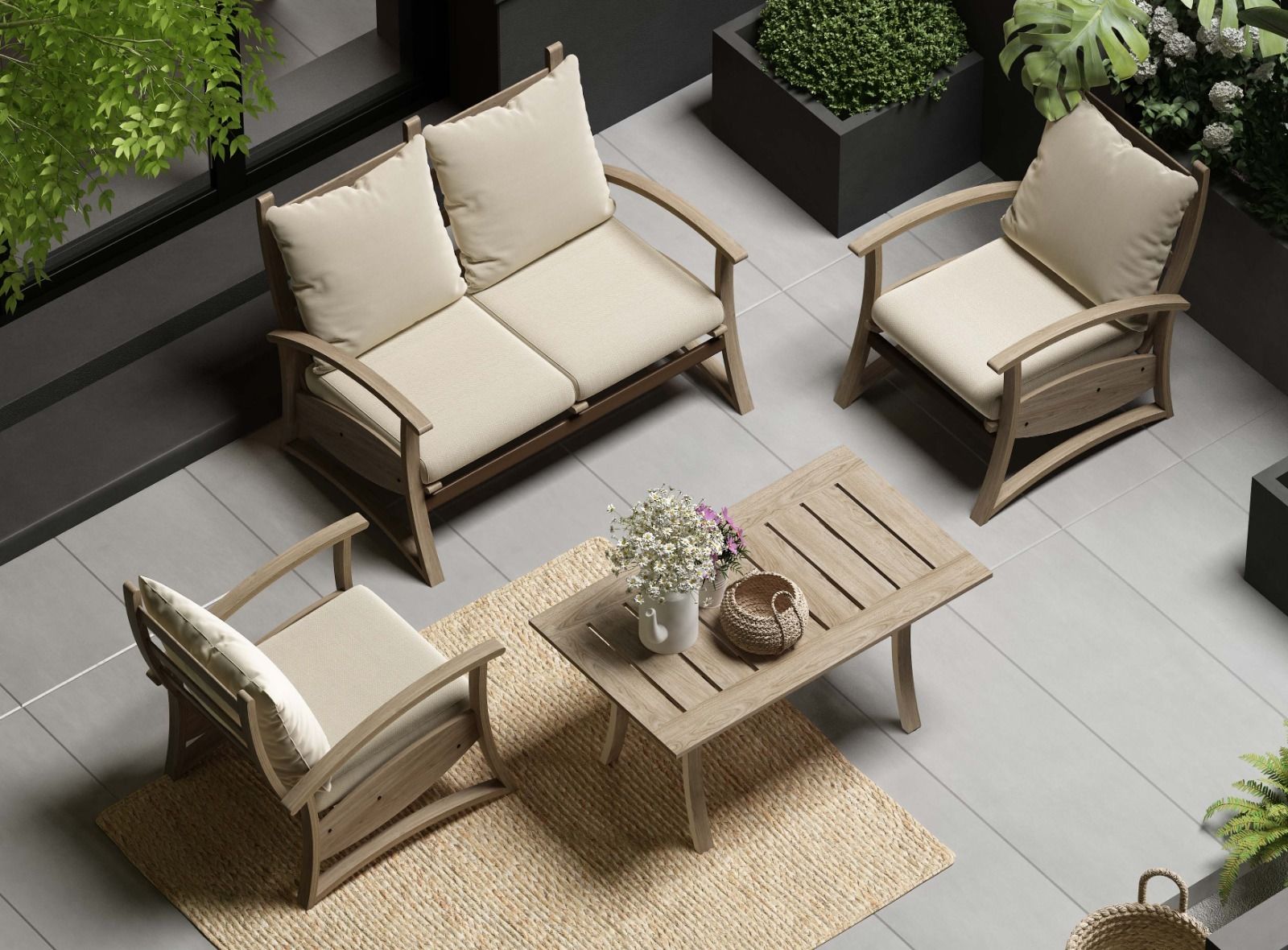 Nora 211 ve Nora 70120 Orta Masalı Bahçe Takımı