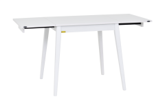 Vilinze Avanos Ahşap Katlanır Kanatlı Mdf Mutfak Masası - 70x70+70 (70x140) cm Beyaz - Beyaz