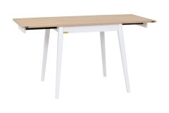 Vilinze Avanos Ahşap Katlanır Kanatlı Mdf Mutfak Masası - 70x70+70 (70x140) cm Naturel - Beyaz
