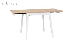 Vilinze Avanos Ahşap Katlanır Kanatlı Mdf Mutfak Masası - 70x70+70 (70x140) cm Naturel - Beyaz