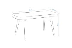 Dino Ahşap Ayak Beyaz Deri Mutfak Masası Bankı