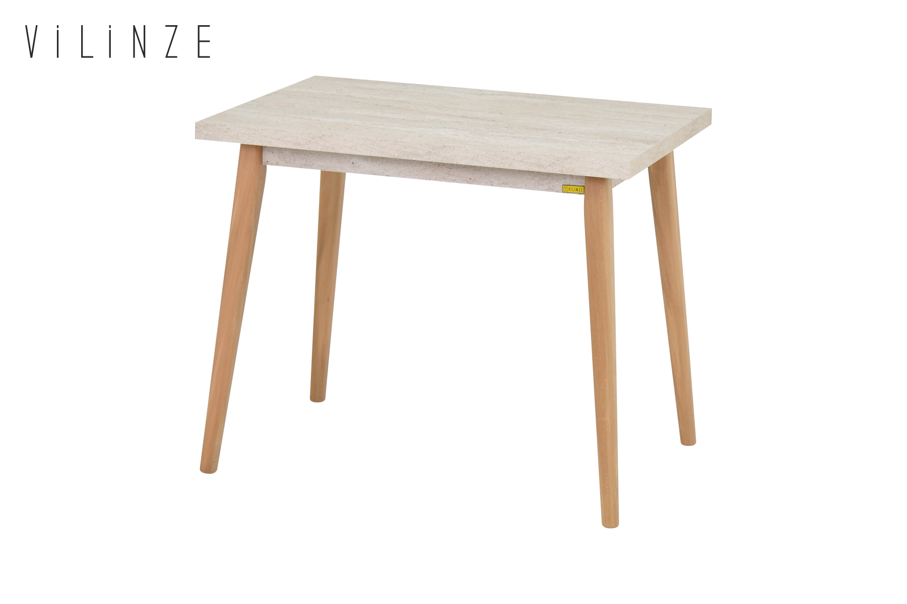 Vilinze Avanos Sabit Mdf Mutfak Masası - 60x90 Cm Traverten - Naturel