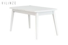 Vilinze Aras Ahşap Yemek Masası Beyaz - 80*140 cm