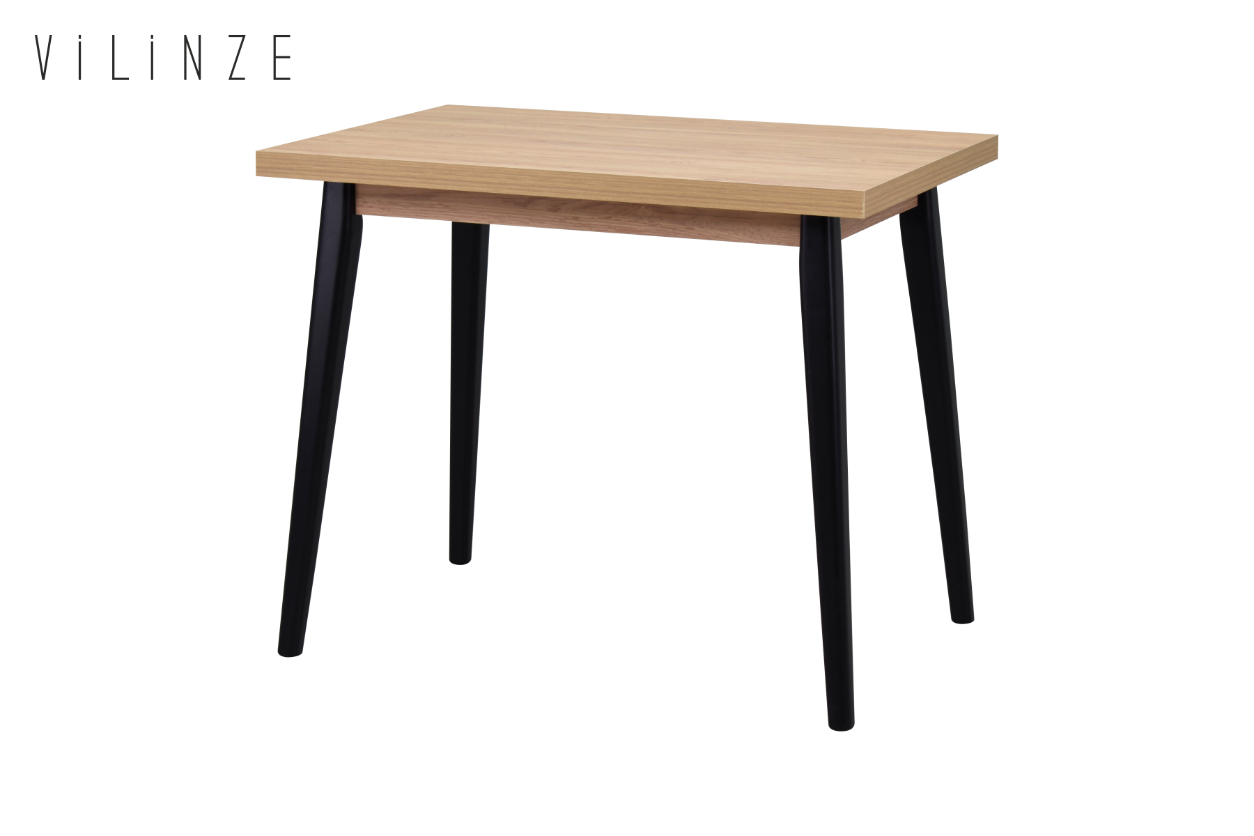 Vilinze Avanos Sabit Mdf Mutfak Masası - 60x90 Cm Naturel - Siyah